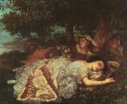 Gustave Courbet The Young Ladies of the Banks of the Seine oil on canvas